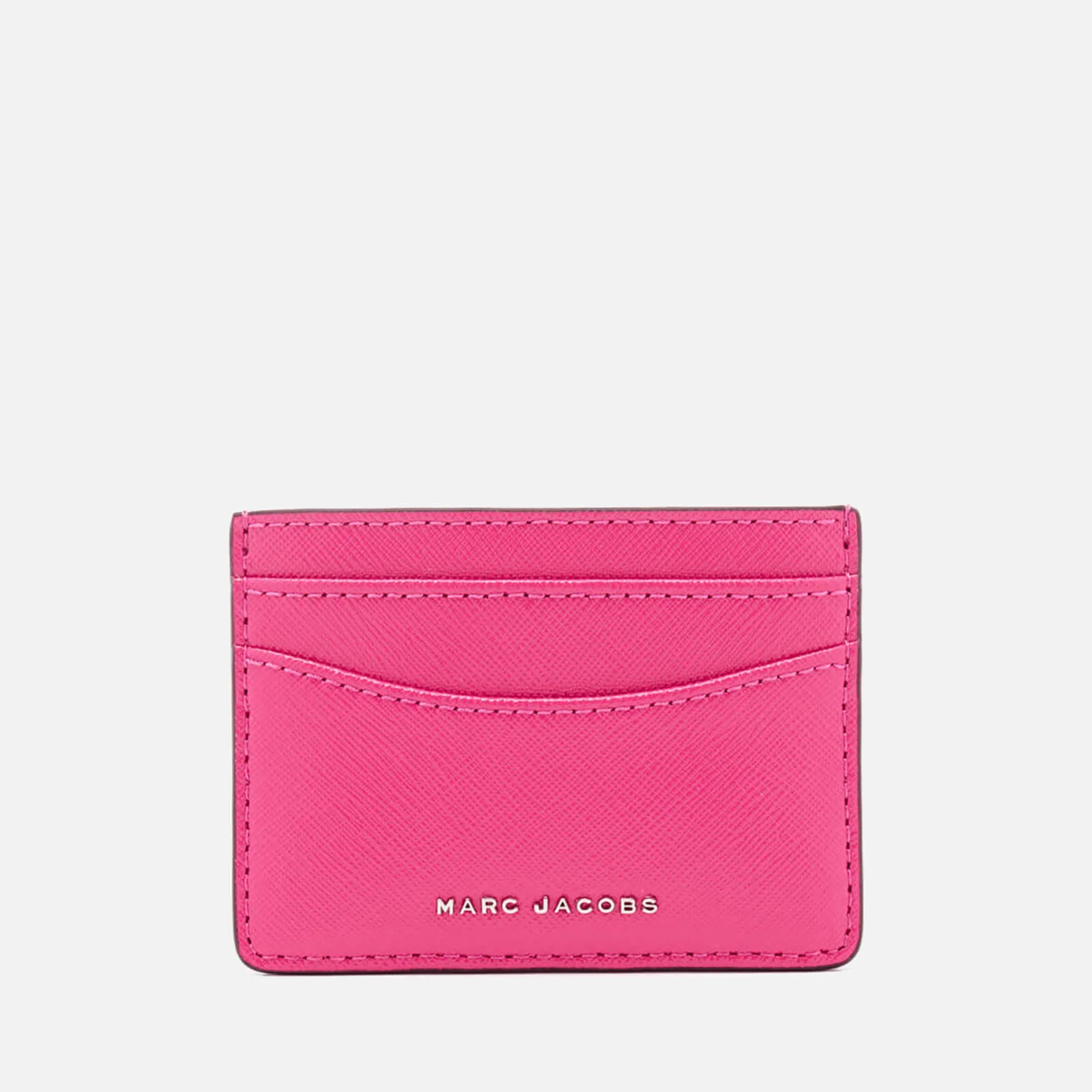 Marc Jacobs Women's Saffiano Bicolour Leather Card Case - Magenta/Pink Image 1