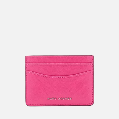 Marc Jacobs Women's Saffiano Bicolour Leather Card Case - Magenta/Pink