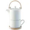 LSA Circle Tea for One & Ash Handle with Saucers - 0.35L - Image 1