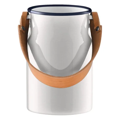 LSA Utility Utensil Pot & Leather Handle - 29cm - Milk White