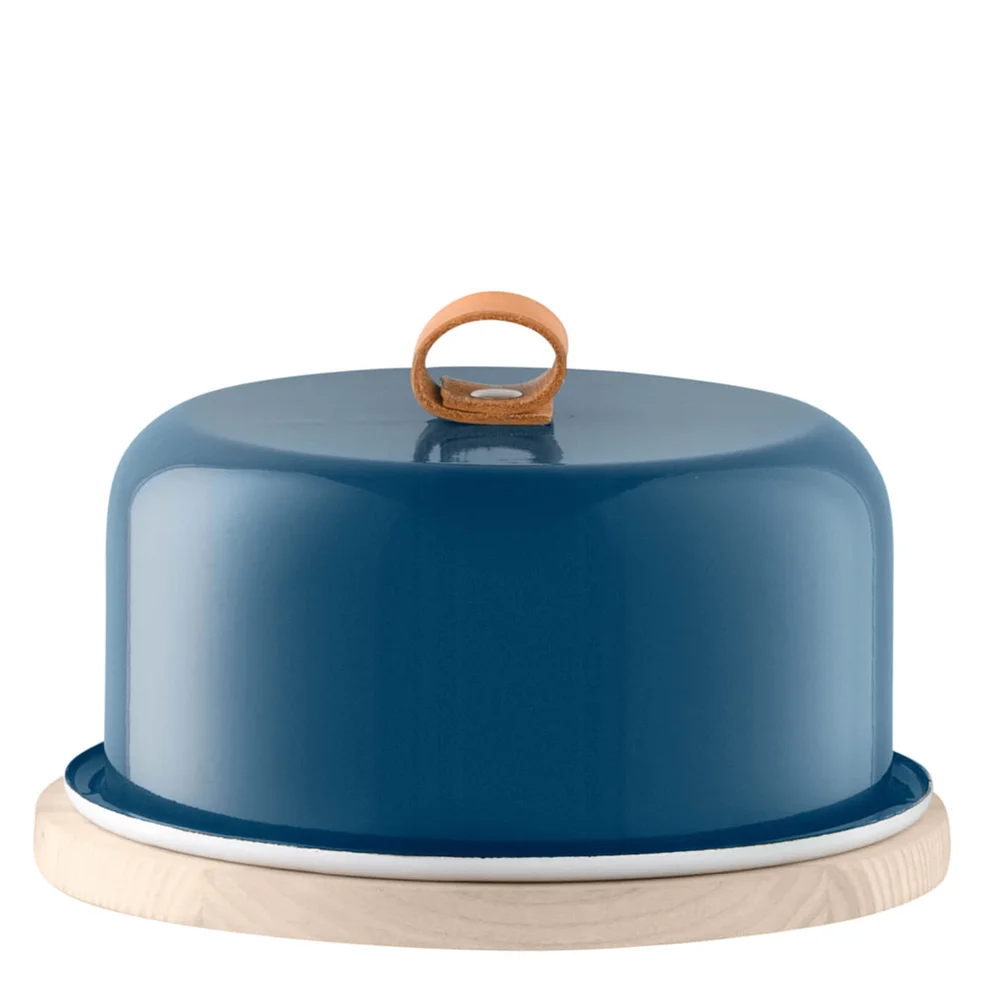 LSA Utility Cheese Dome With Ash Base - 20cm - Juniper Blue Image 1