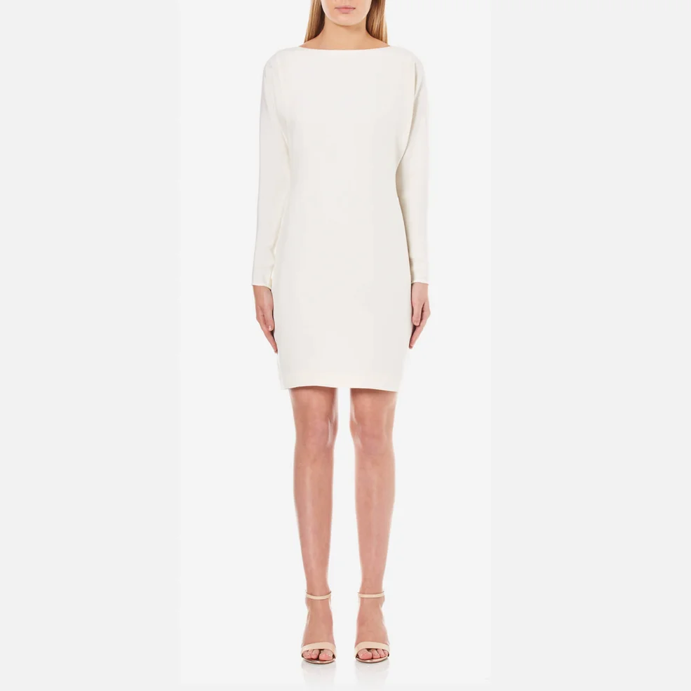 Polo Ralph Lauren Women's Drape Long Sleeve Dress - Marshmallow Image 1