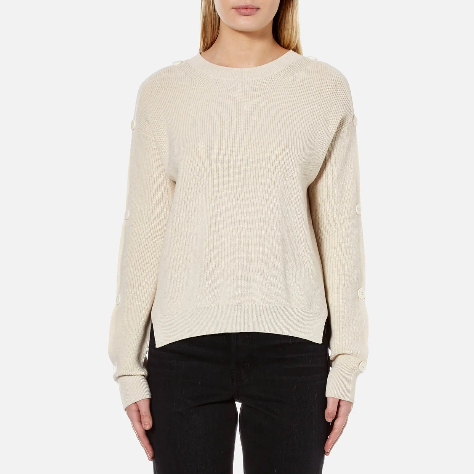 Helmut Lang Women's Button Sweater - Alabaster Image 1
