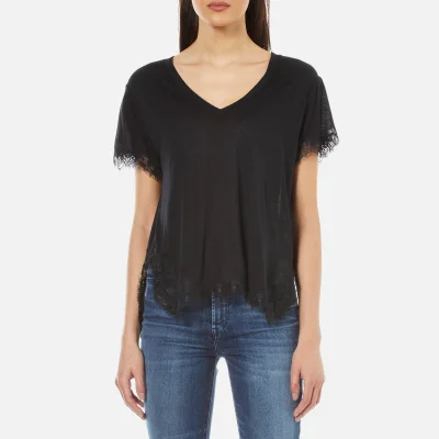 Helmut Lang Women's Lace T-Shirt - Black