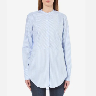 Helmut Lang Women's Oxford Tuxedo Shirt - Medium Blue
