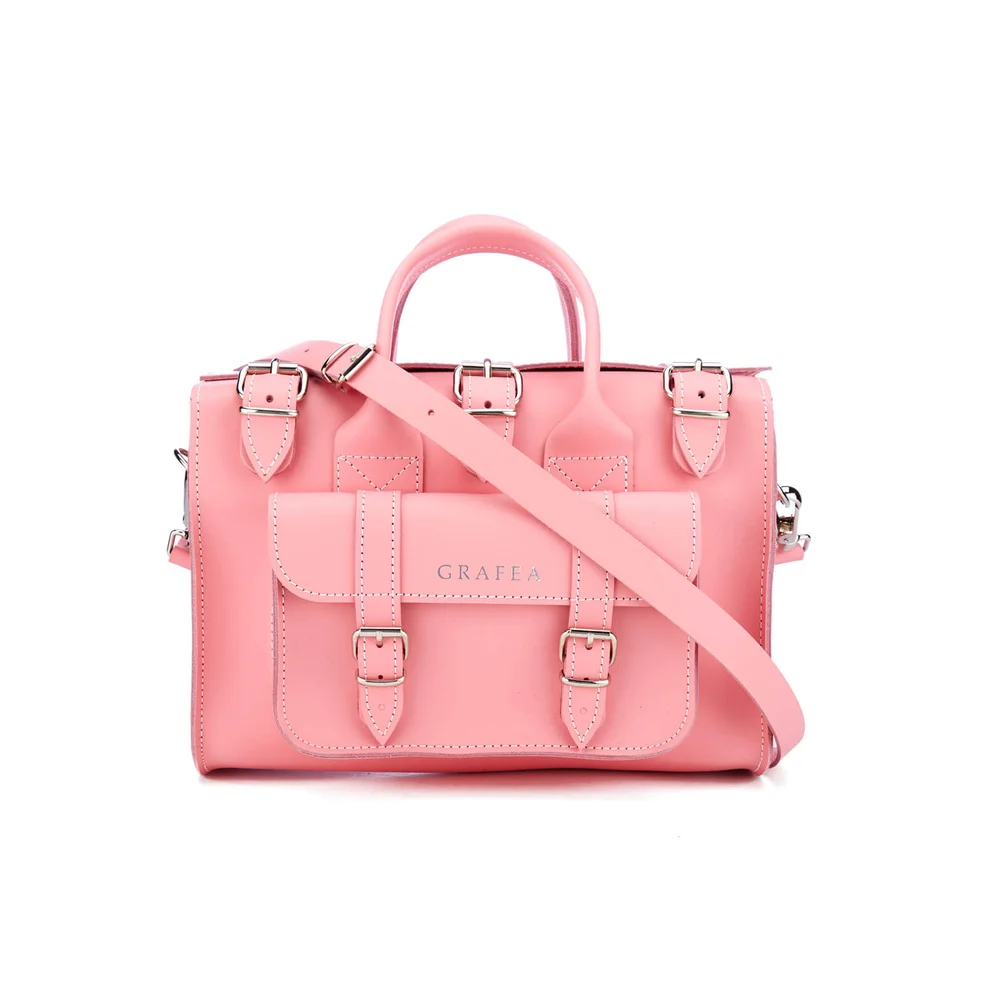 Grafea Women's Luna Leather Shoulder Bag - Pink Lemonade Image 1