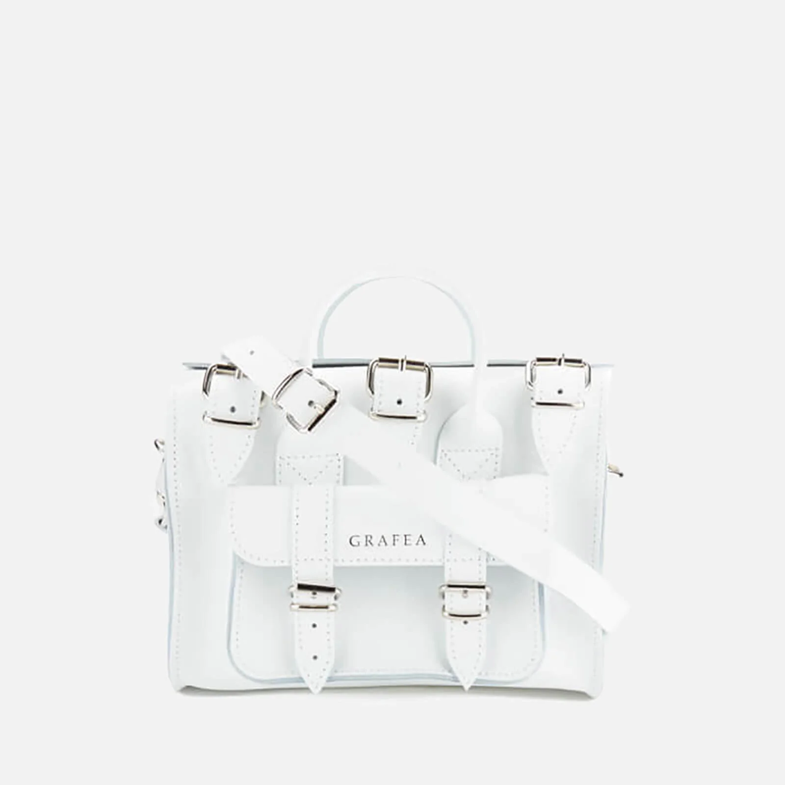 Grafea Women's Baby Luna Leather Shoulder Bag - White Image 1