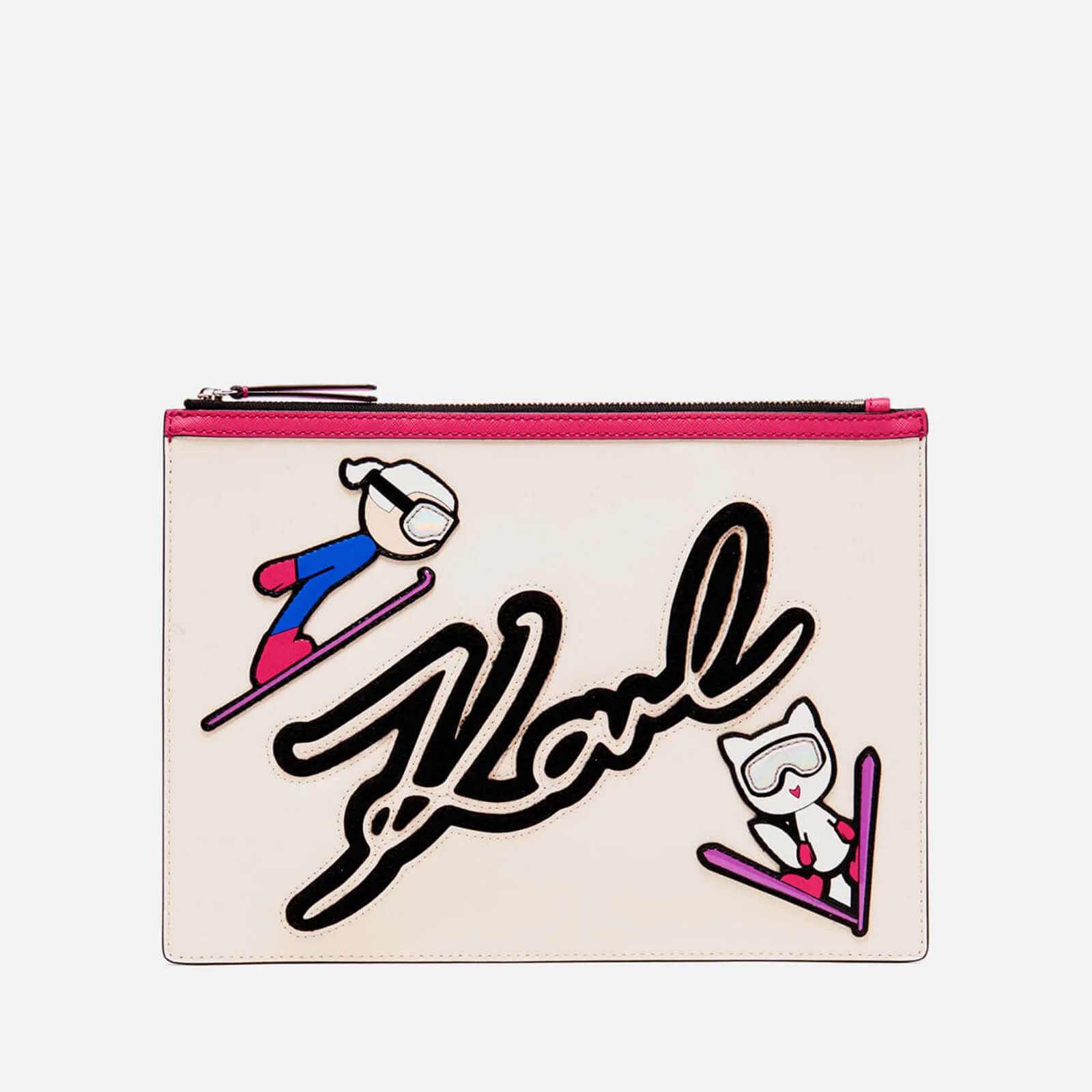Karl Lagerfeld Women's Ski Holiday Pouch - Nude Image 1