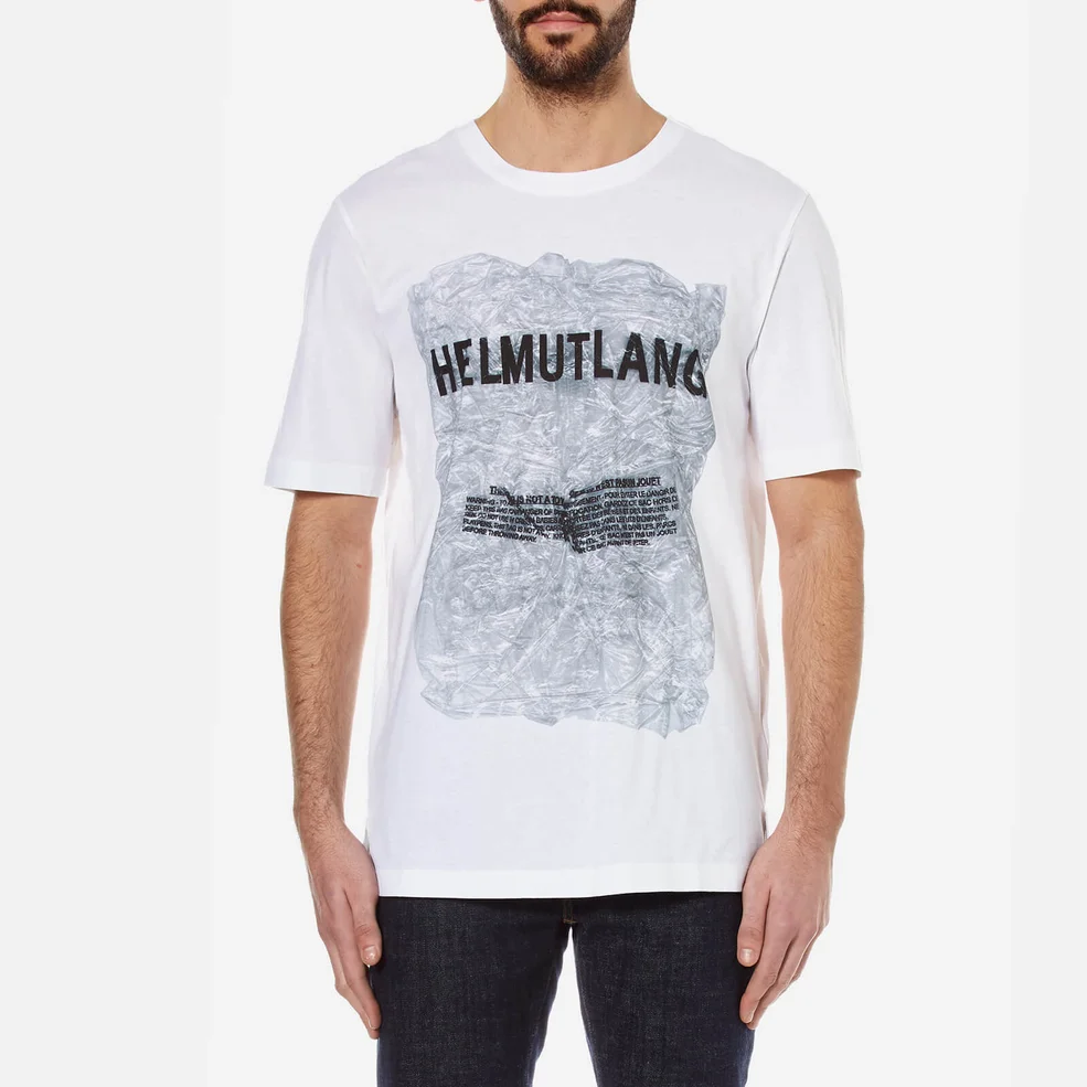 Helmut Lang Men's Box Fit Printed T-Shirt - White Multi Image 1