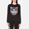 KENZO Women's Embroidered Tiger Cotton Molleton Sweatshirt - Black - Image 1