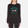 KENZO Women's Embroidered Eye On Light Cotton Molleton Sweatshirt - Black - Image 1