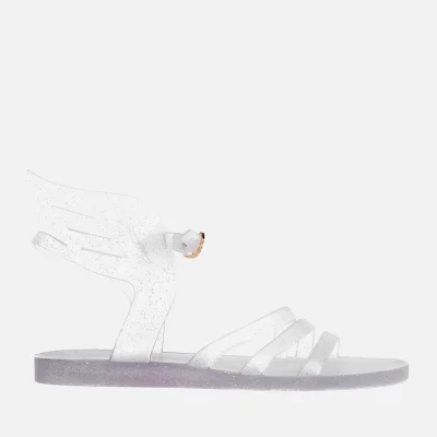 Ancient Greek Sandals Women's Ikaria Rubber Angel Jelly Sandals - Clear/Silver Glitter