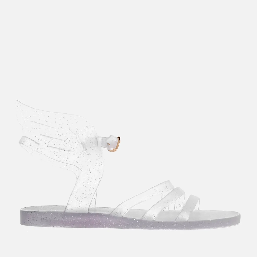 Ancient Greek Sandals Women's Ikaria Rubber Angel Jelly Sandals - Clear/Silver Glitter Image 1