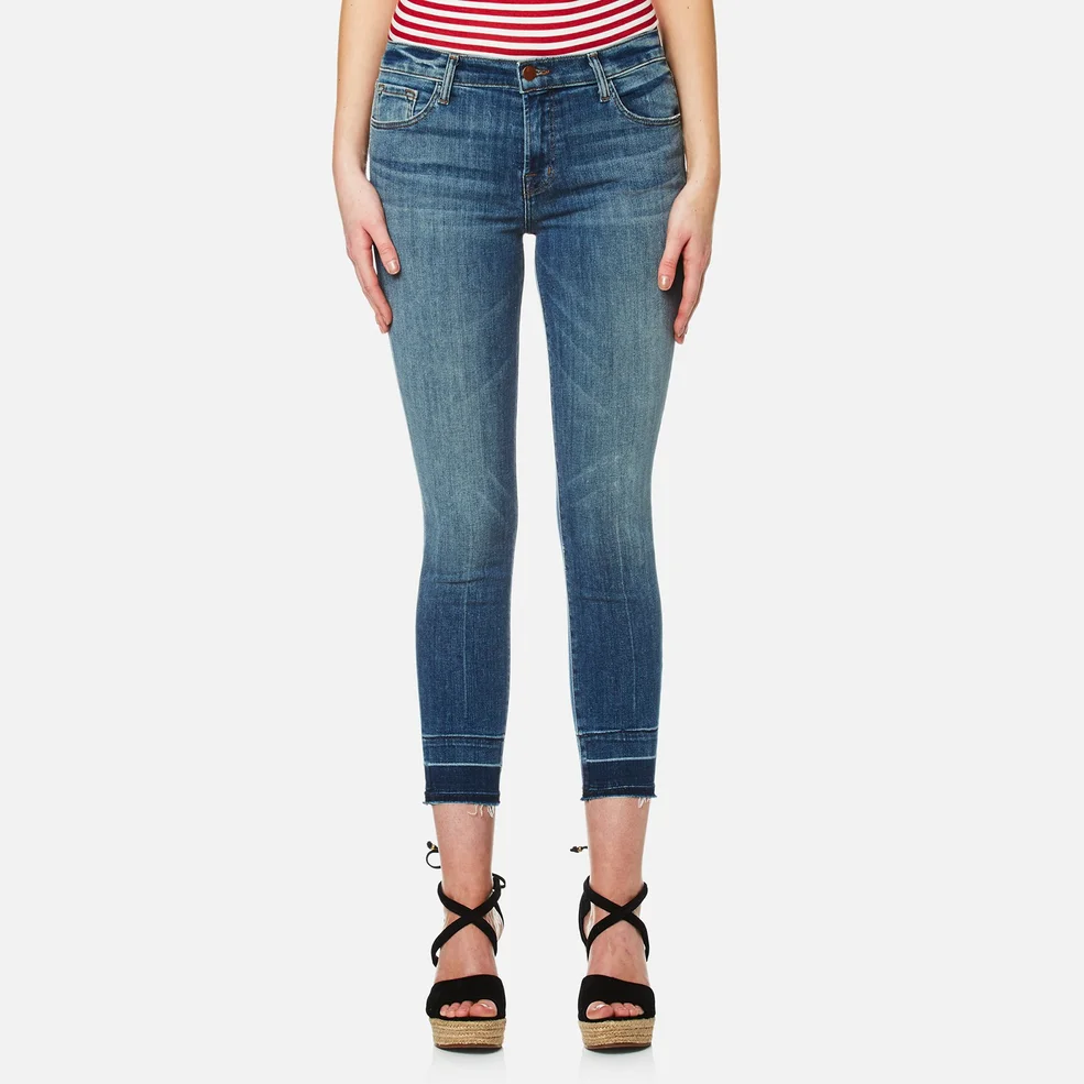 J Brand Women's 835 Mid Rise Crop Skinny Jeans - Corrupted Image 1