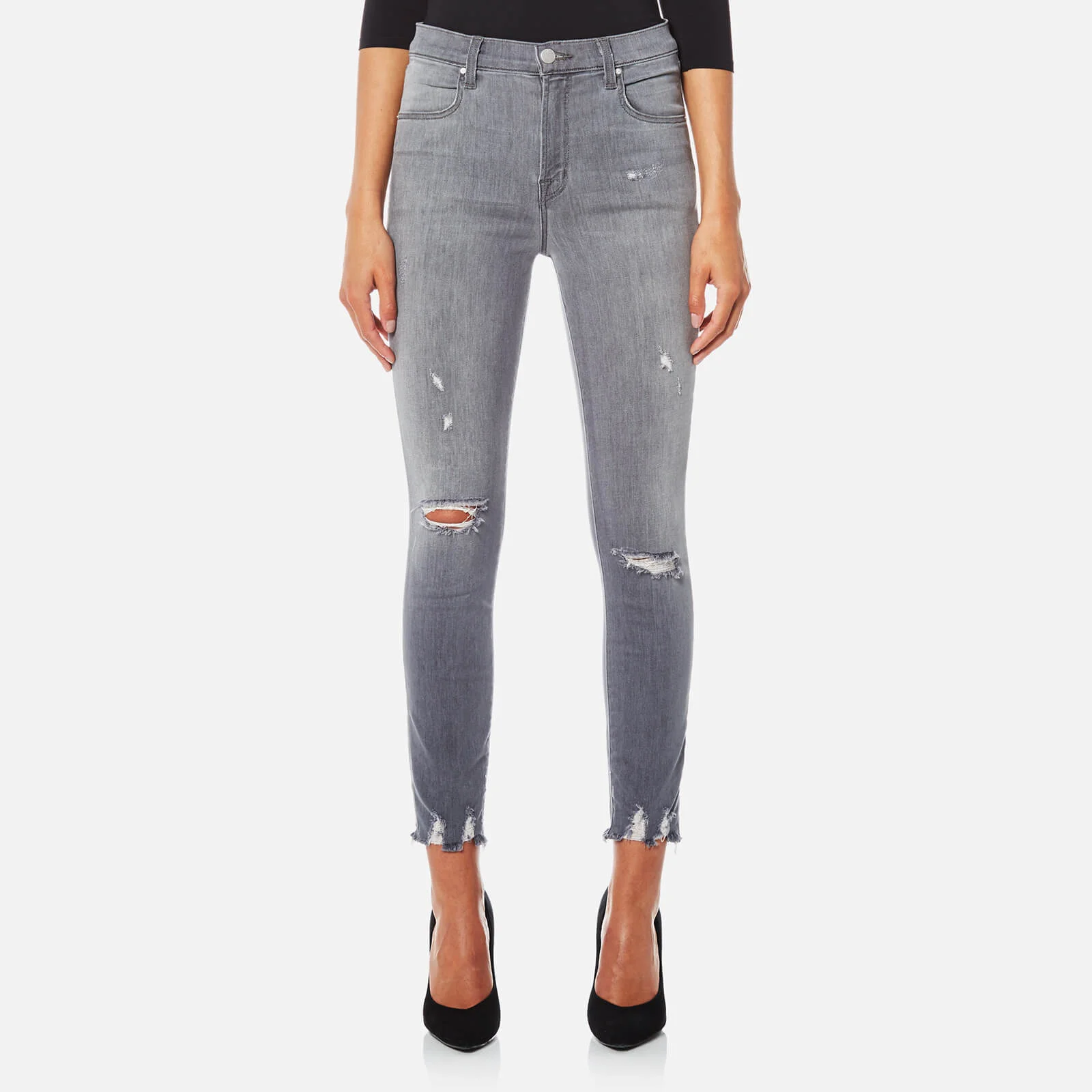 J Brand Women's Alana High Rise Crop Skinny Jeans - Provocateur Destruct Image 1