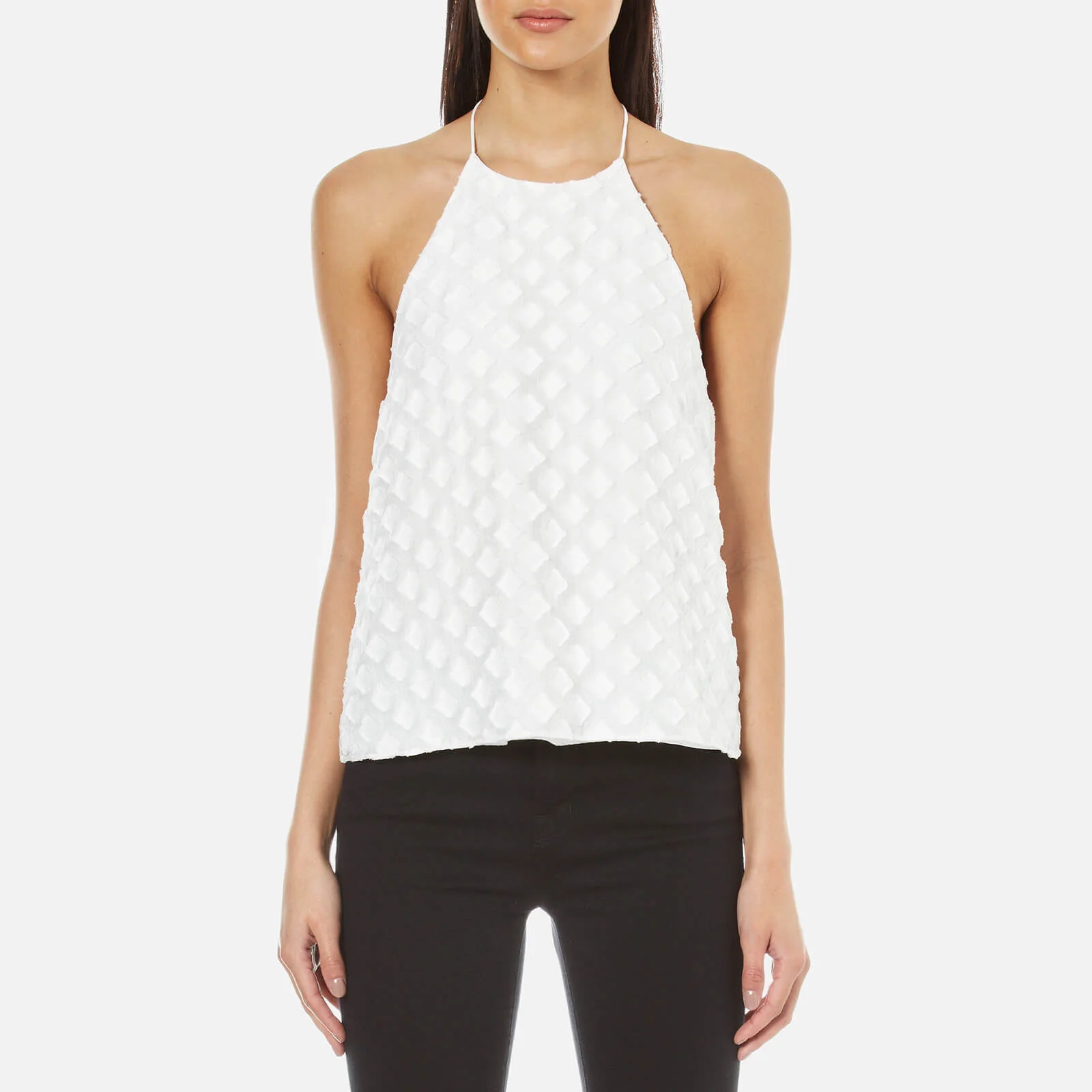 C/MEO COLLECTIVE Women's Faded Light Halter Top - Ivory Image 1