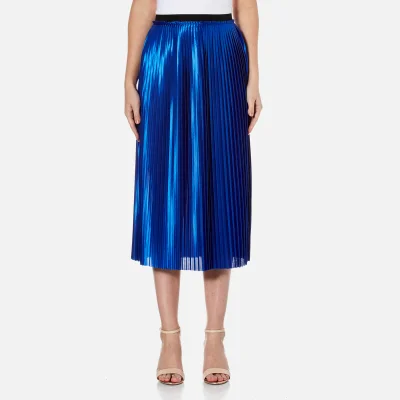 By Malene Birger Women's Miqiau Pleated Midi Skirt - Cobalt