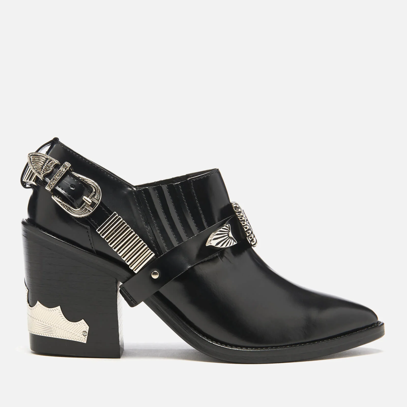 Toga Pulla Women's Leather Heeled Shoe Boots - Black Image 1