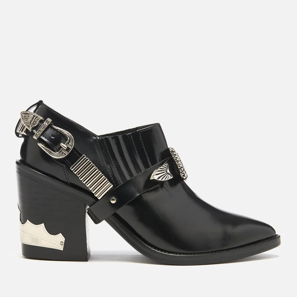 Toga Pulla Women's Leather Heeled Shoe Boots - Black Image 1