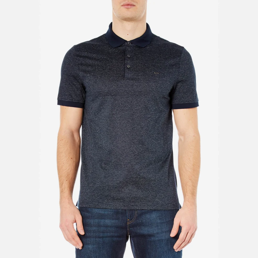 Michael Kors Men's Jacquard Polo Shirt - Midnight Image 1