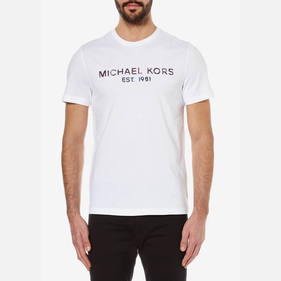 Michael Kors Men's Kors Logo Crew Neck T-Shirt - White Image 1