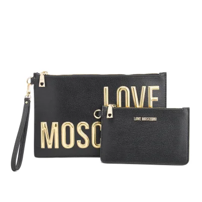 Love Moschino Women's Logo Clutch Bag - Black