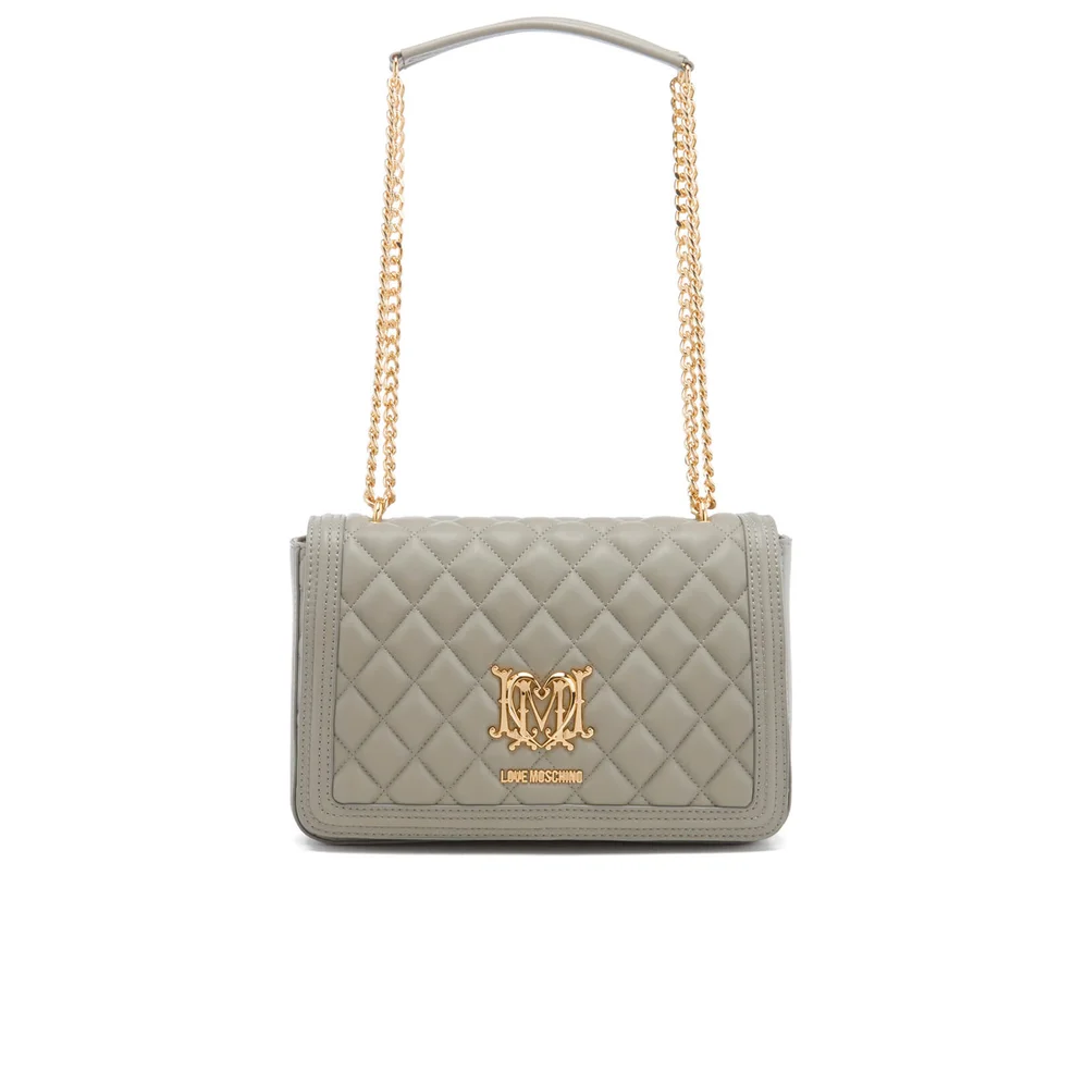 Love Moschino Women's Quilted Chain Tote Bag - Grey Image 1