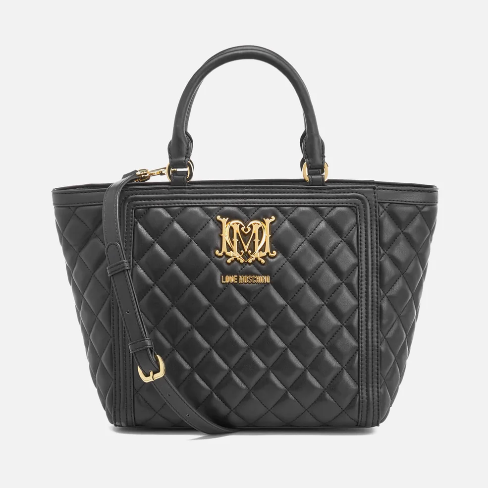 Love Moschino Women's Quilted Tote Bag - Black Image 1
