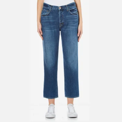 J Brand Women's Ivy High Rise Super Soft Denim Crop Straight Jeans - Entice