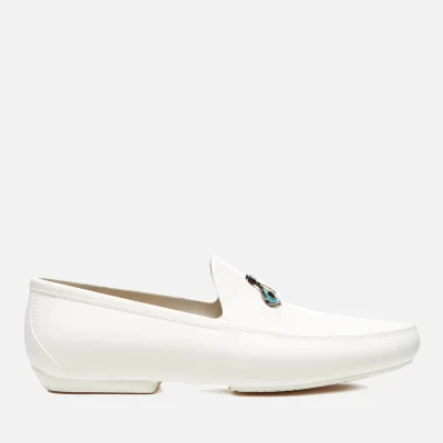 Vivienne Westwood MAN Men's Enamelled Orb Moccasin Shoes - White