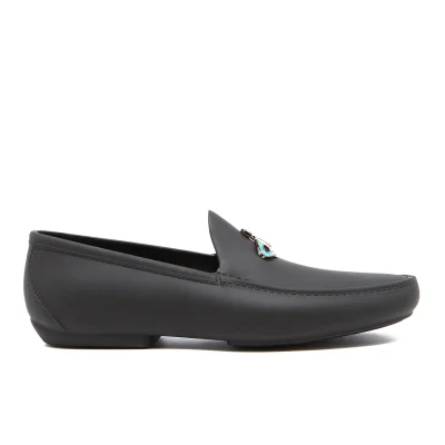 Vivienne Westwood MAN Men's Enamelled Orb Moccasin Shoes - Black
