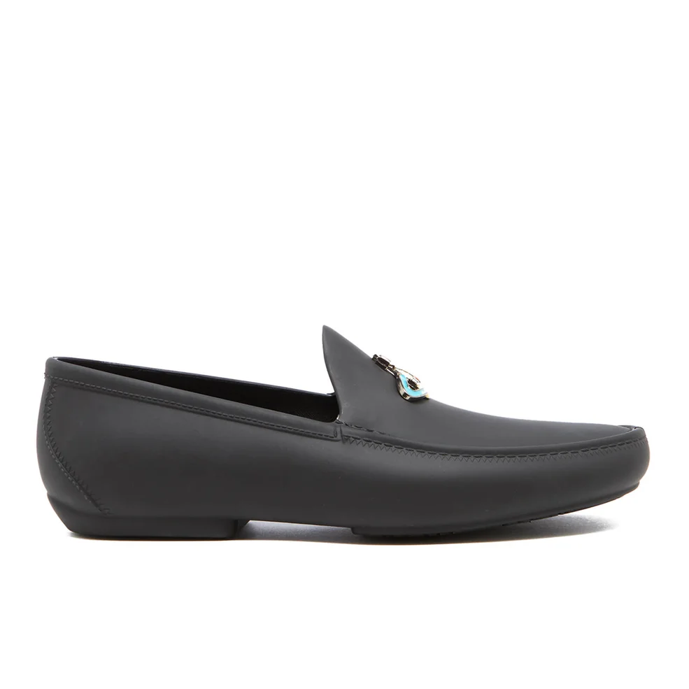 Vivienne Westwood MAN Men's Enamelled Orb Moccasin Shoes - Black Image 1