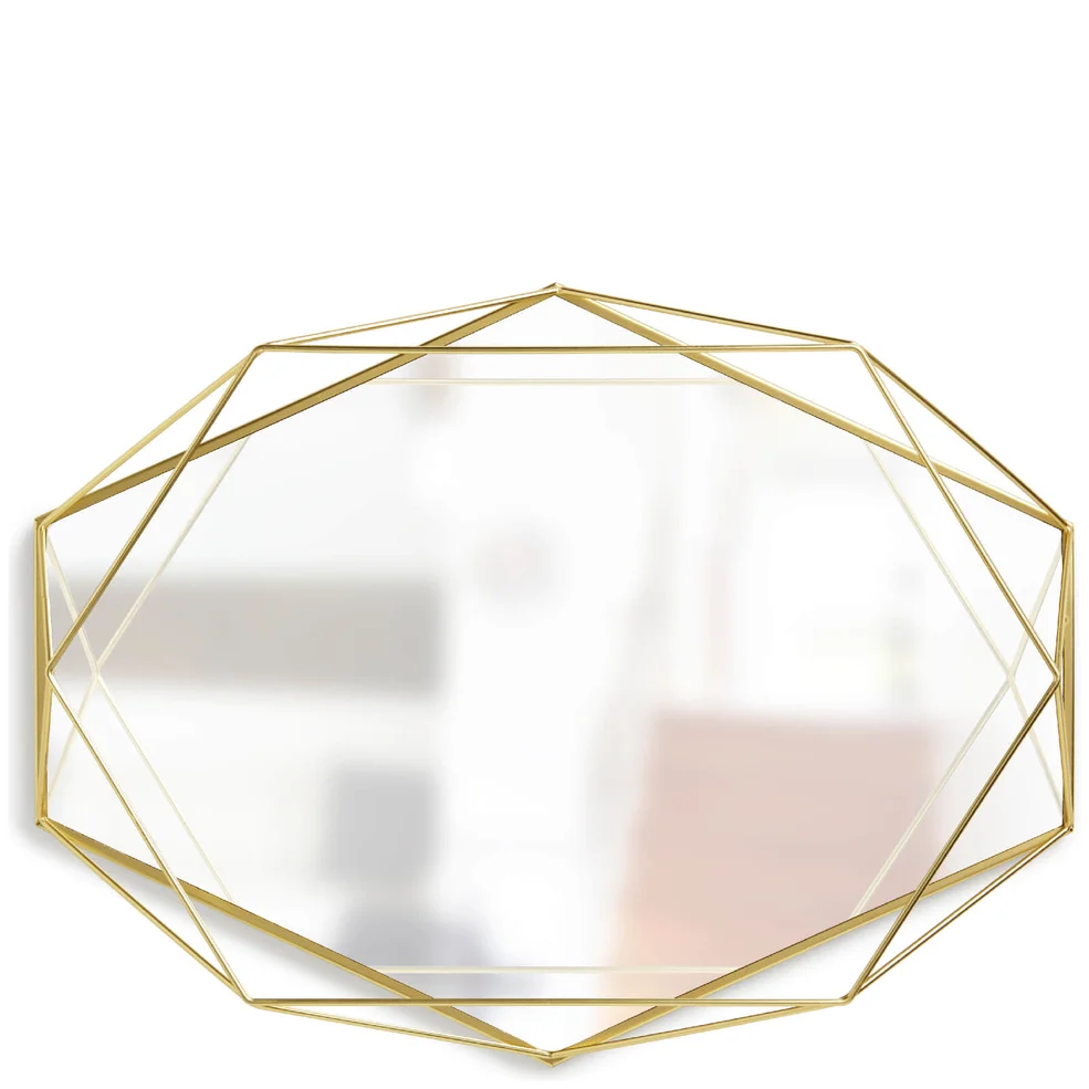 Umbra Prisma Geometric Mirror - Brass Image 1