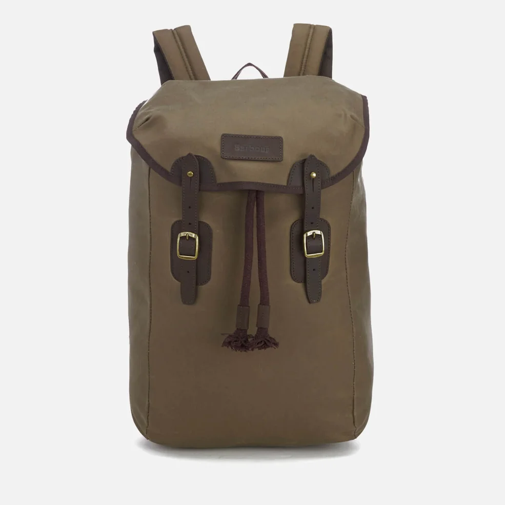 Barbour Men's Wax Leather Backpack - Stone Image 1