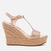 UGG Women's Fitchie II T-Strap Jute Wedged Espadrille Sandals - Soft Gold - Image 1