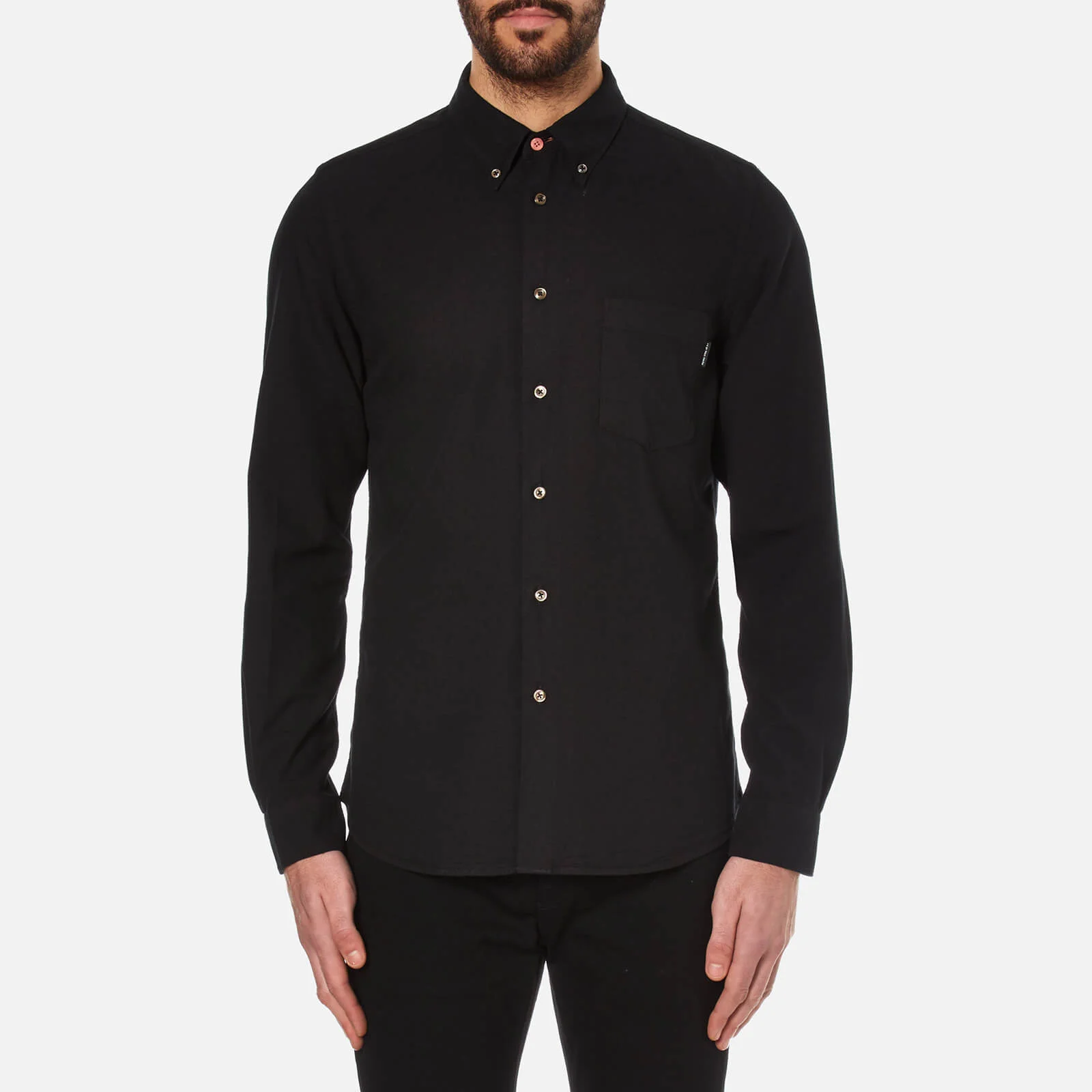 PS by Paul Smith Men's Tailored Fit Long Sleeve Shirt - Black Image 1