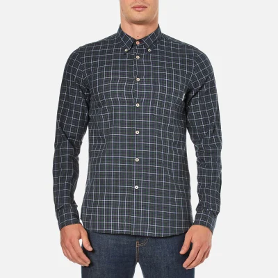 PS by Paul Smith Men's Tailored Fit Long Sleeve Shirt - Green
