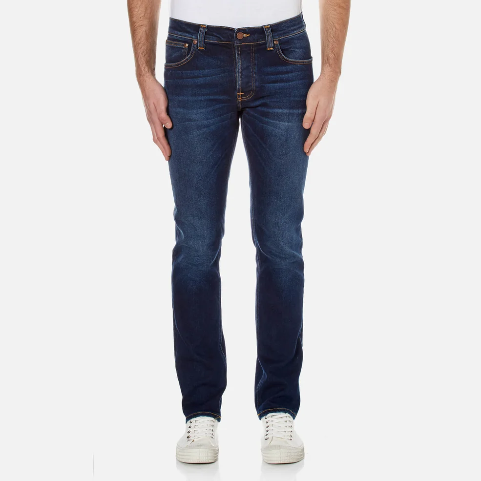 Nudie Jeans Men's Grim Tim Slim Straight Jeans - Used Big Twill Image 1