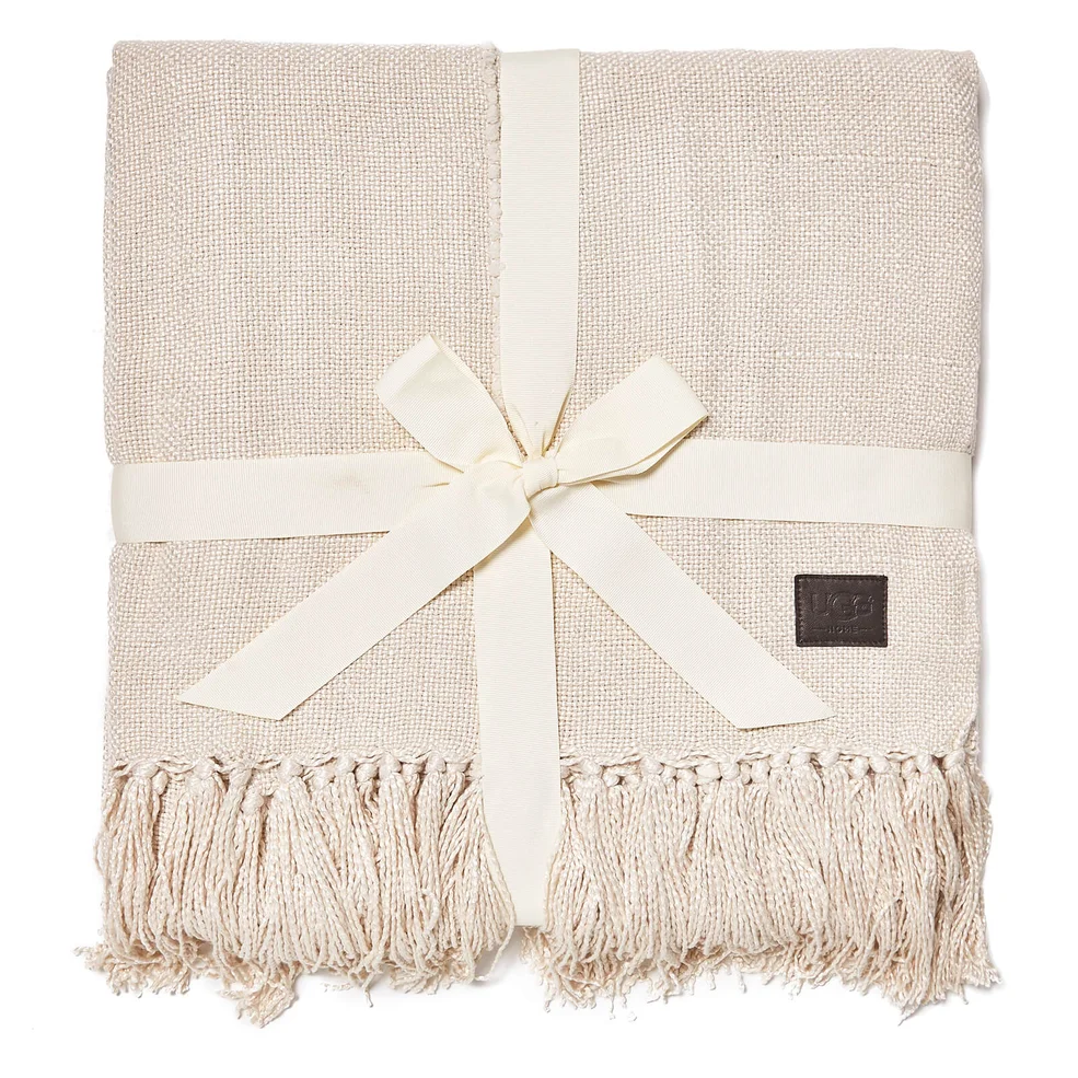 UGG Bamboo Knitted Throw - Ivory Image 1