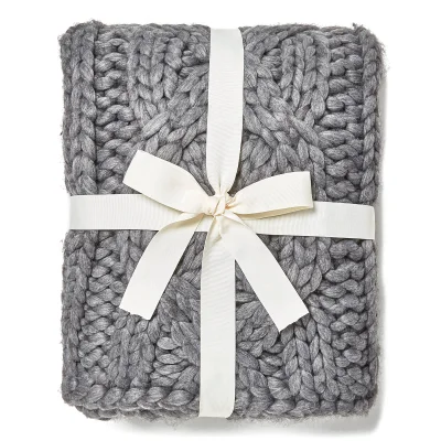 UGG Oversized Knitted Blanket - Grey