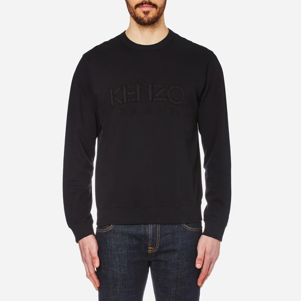 KENZO Men's Text Logo Sweatshirt - Black Image 1