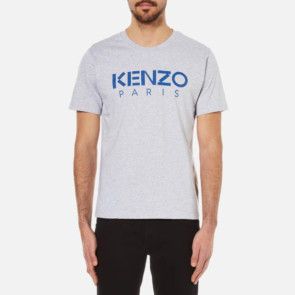KENZO Men's Kenzo Paris Logo T-Shirt - Silver Grey Image 1