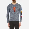 KENZO Men's Badge and Paradise Cotton Knitted Jumper - Anthracite - Image 1