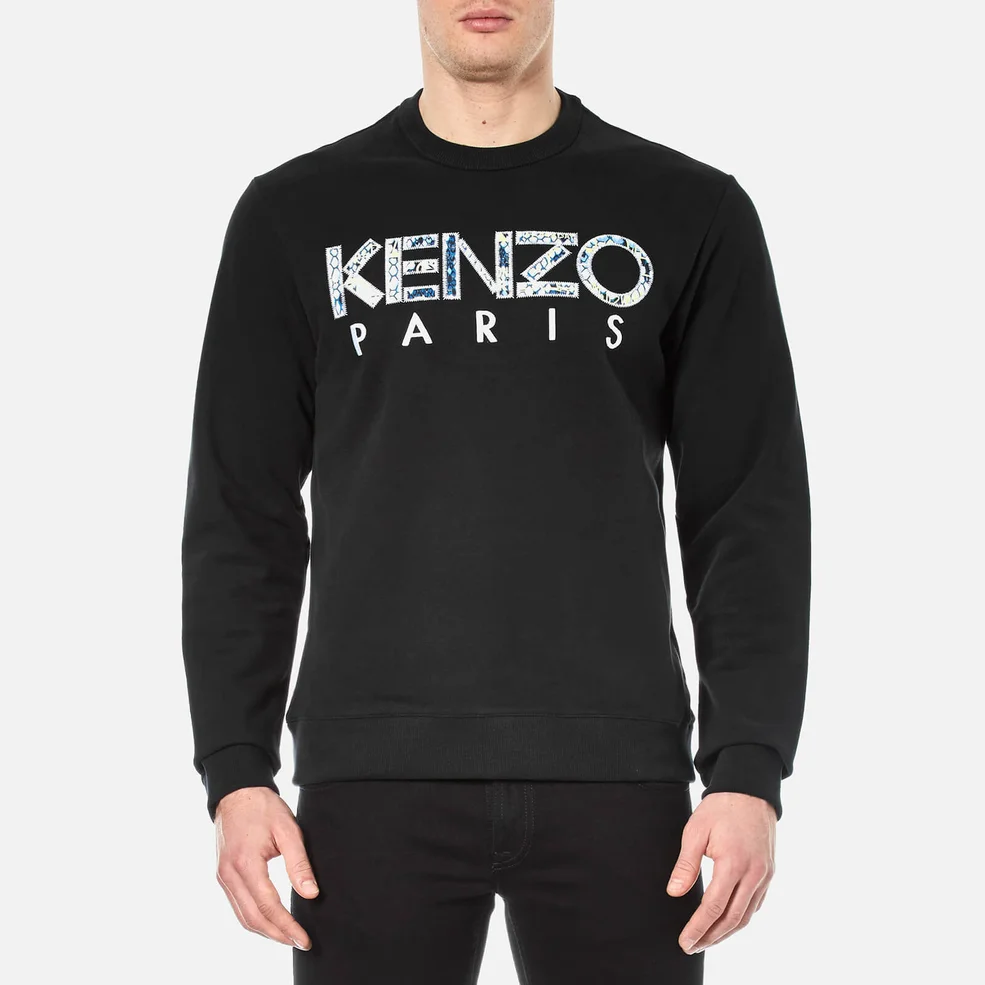 KENZO Men's Python Logo Sweatshirt - Black Image 1