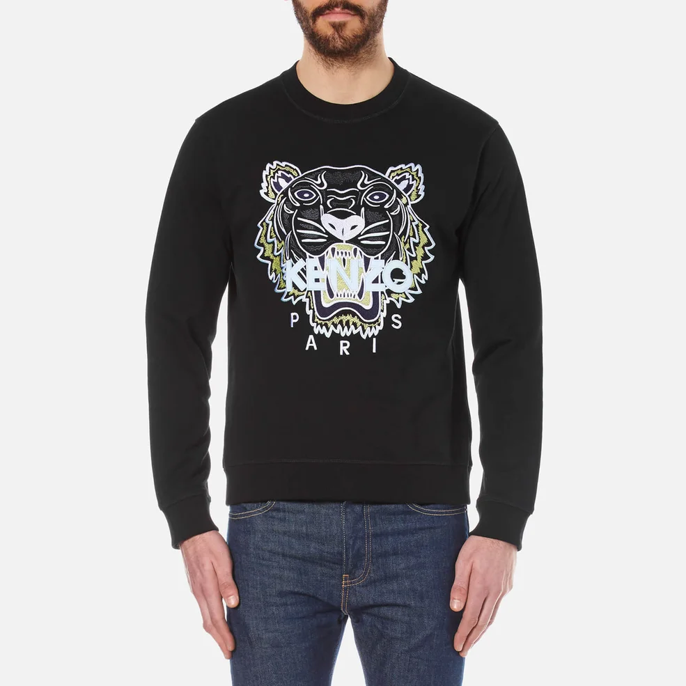 KENZO Men's Embroidered Tiger Sweatshirt - Black Image 1