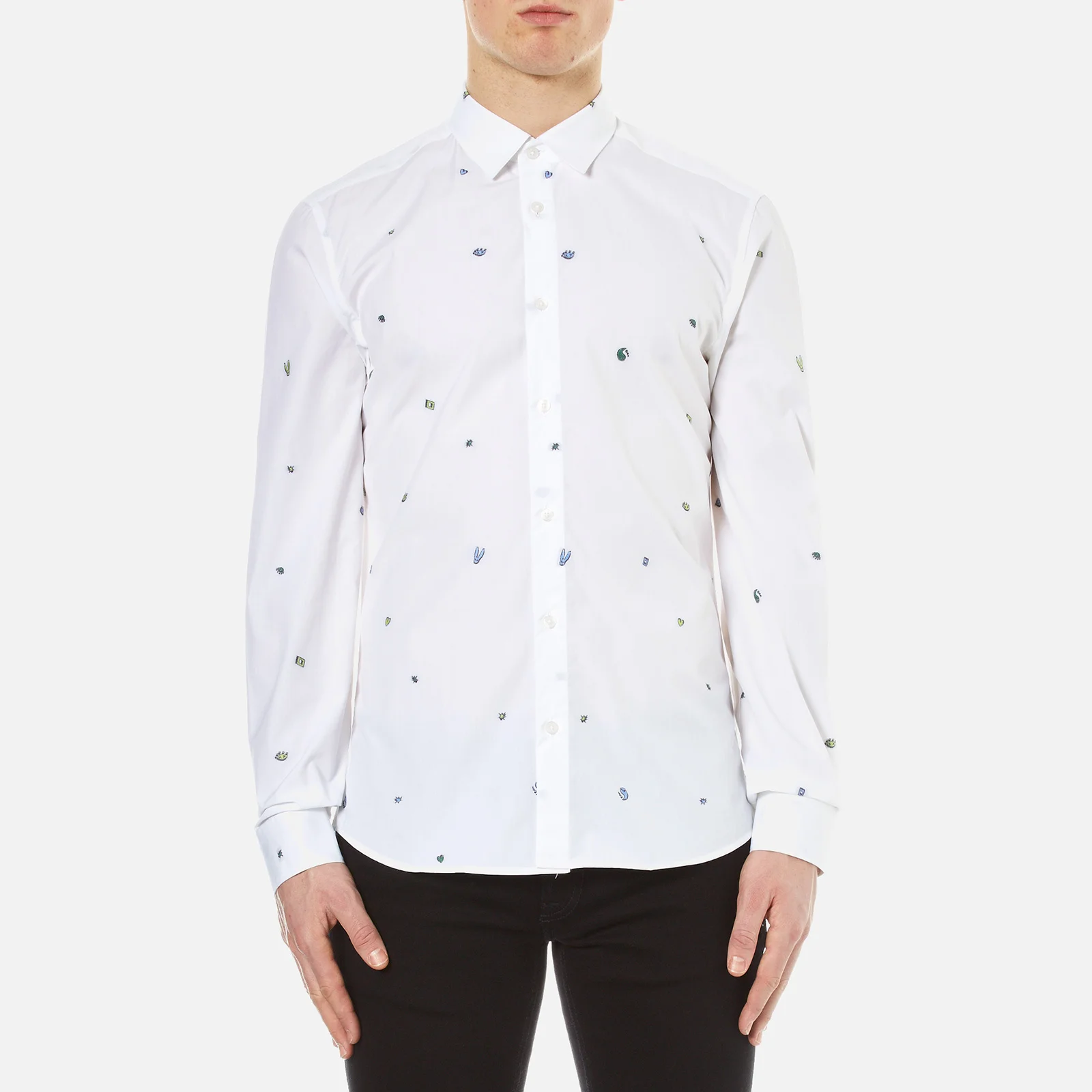 KENZO Men's Charms Fil Coupe Jaquard Shirt - White Image 1