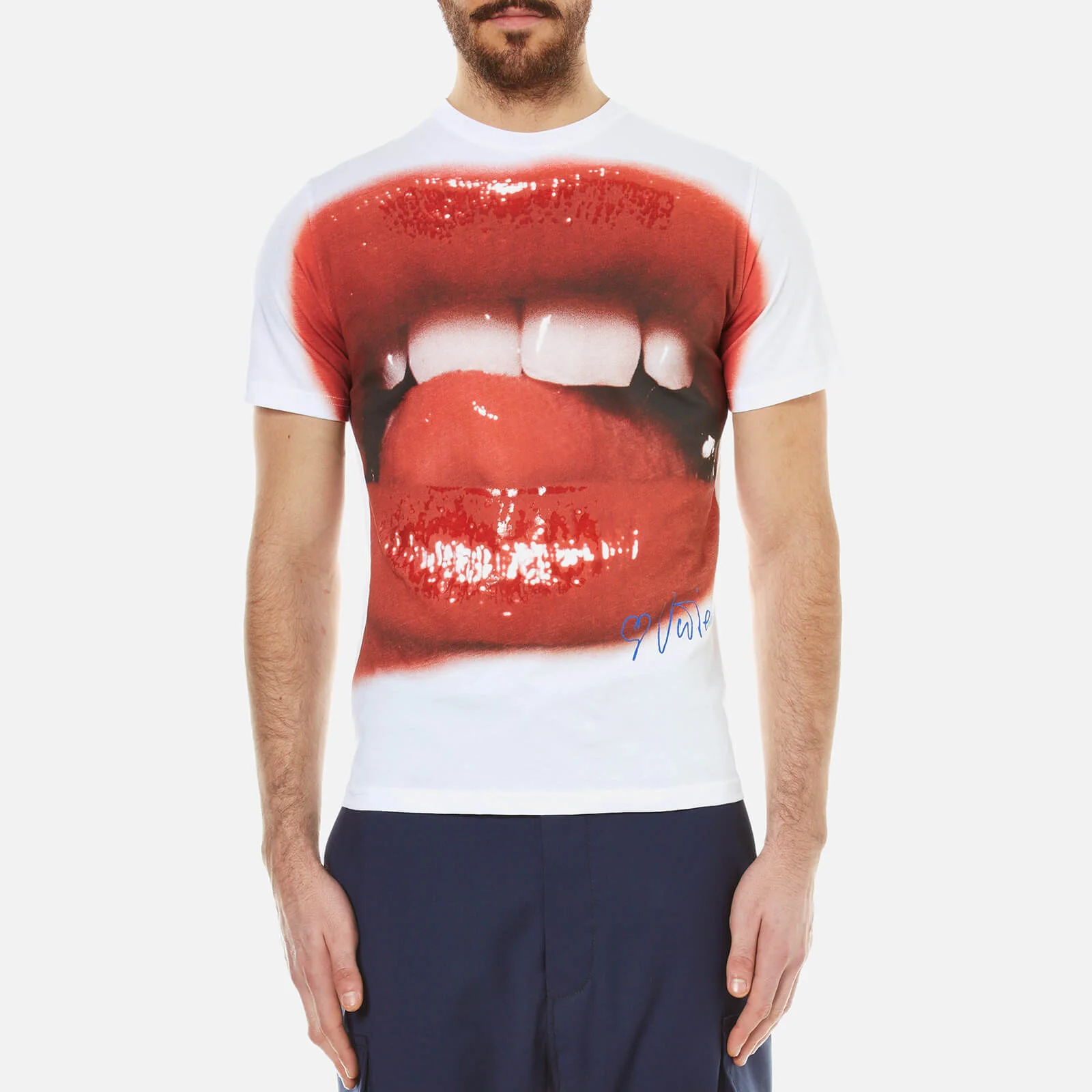 Vivienne Westwood Men's Lip Print T-Shirt - White Image 1