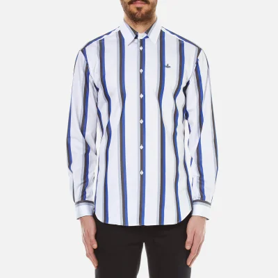 Vivienne Westwood Men's Bold Stripe Cutaway Shirt - Blue Stripe