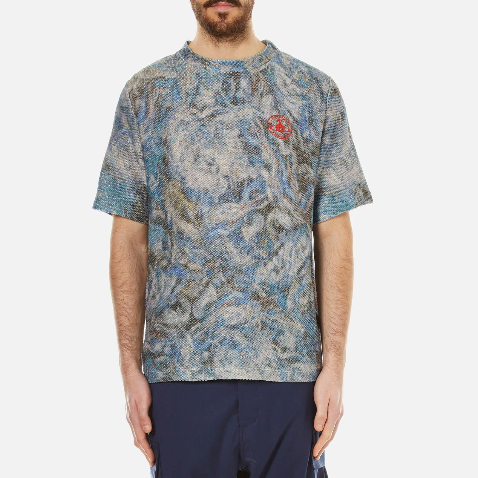 Vivienne Westwood Men's Military Mess T-Shirt - Blue Print Image 1