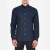 Barbour Men's Stanley Oxford Long Sleeve Shirt - Navy - Image 1